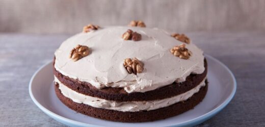 ‘Fuss free’ recipe for coffee and walnut cake cooks in just 10 minutes